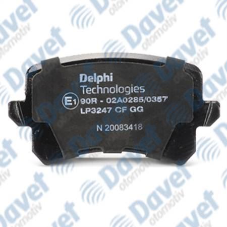 DELPHI LP3247 Arka Fren Balatasi Tiguan 1.4 Tsi/2.0 Tfsi/2.0 Tdi/2.0 Tdi Fwd 11/07>
